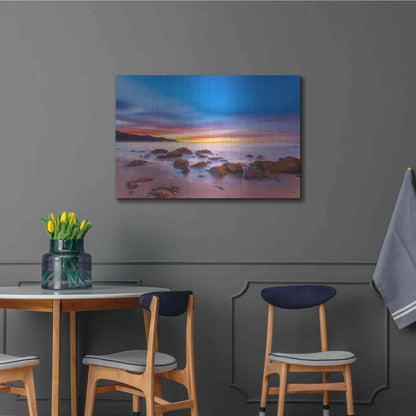 Luxe Metal Art 'Mussel Shoals Morning' by Chris Moyer, Metal Wall Art,36x24