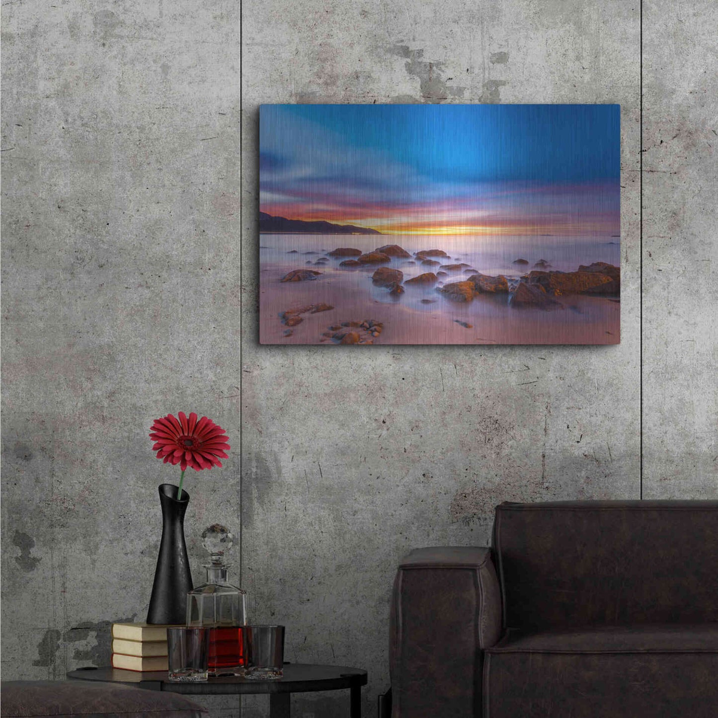 Luxe Metal Art 'Mussel Shoals Morning' by Chris Moyer, Metal Wall Art,36x24