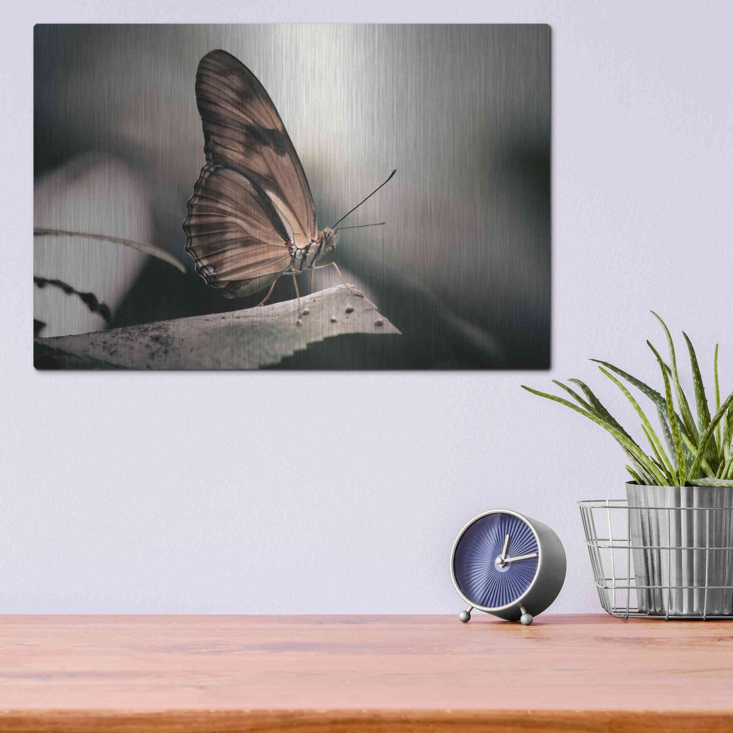 Luxe Metal Art 'Muted' by Chris Moyer, Metal Wall Art,16x12