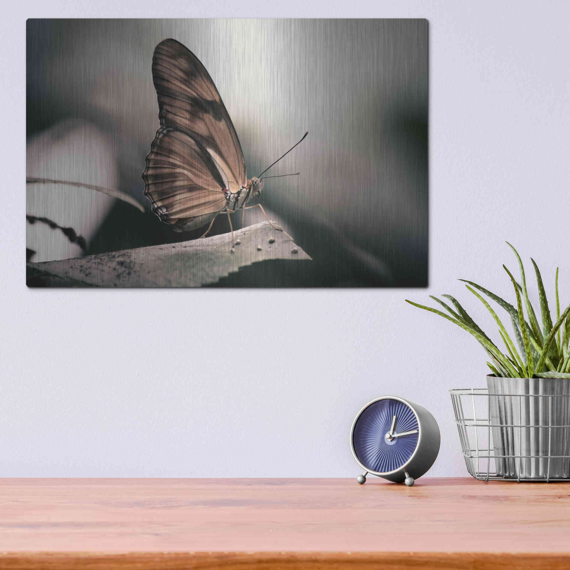 Luxe Metal Art 'Muted' by Chris Moyer, Metal Wall Art,16x12