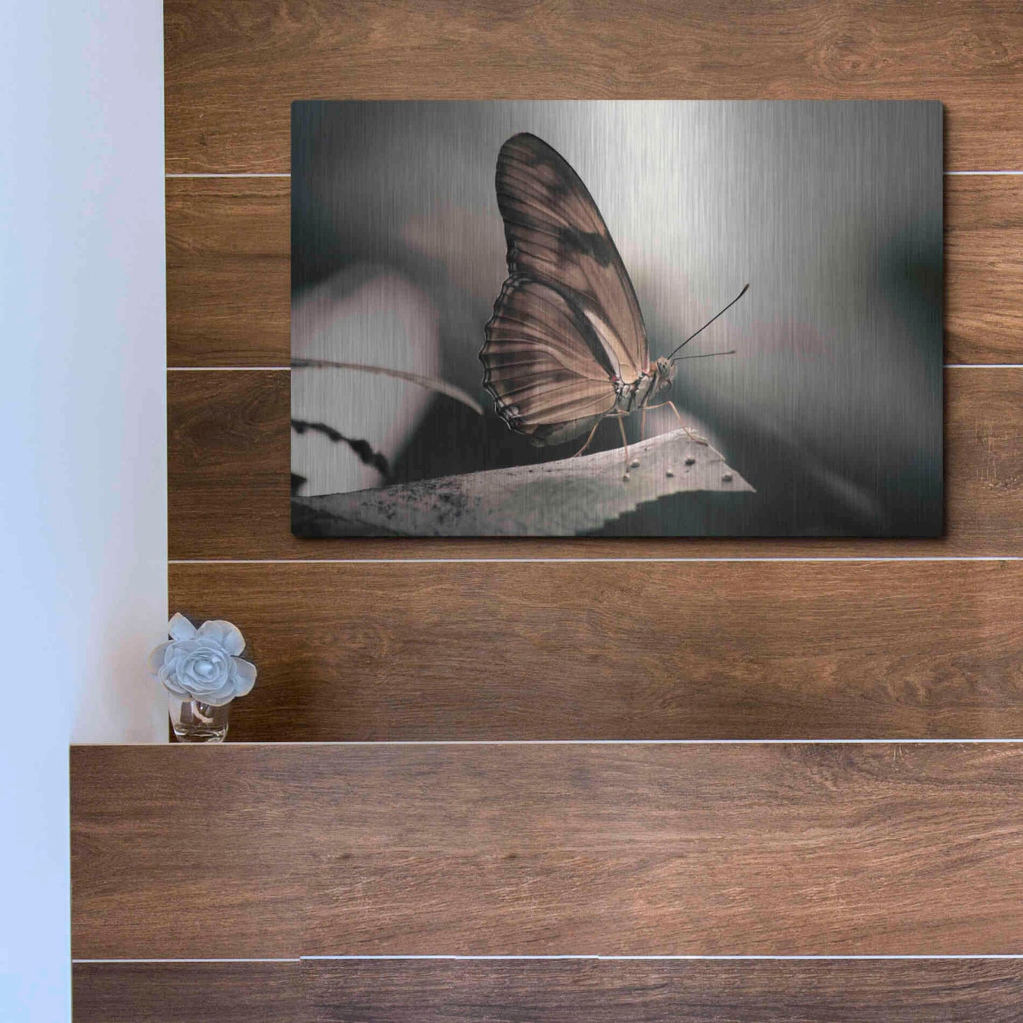 Luxe Metal Art 'Muted' by Chris Moyer, Metal Wall Art,16x12