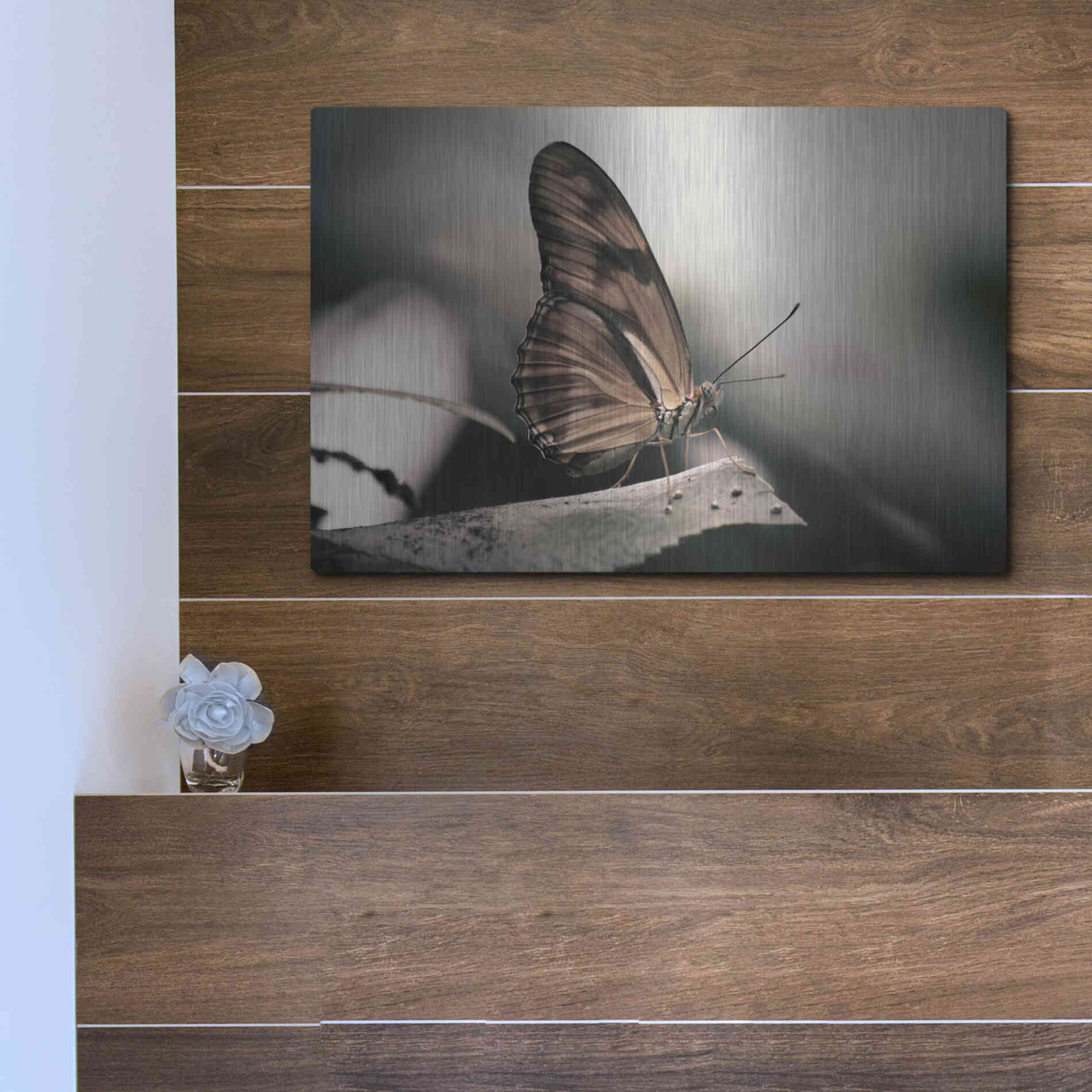 Luxe Metal Art 'Muted' by Chris Moyer, Metal Wall Art,16x12