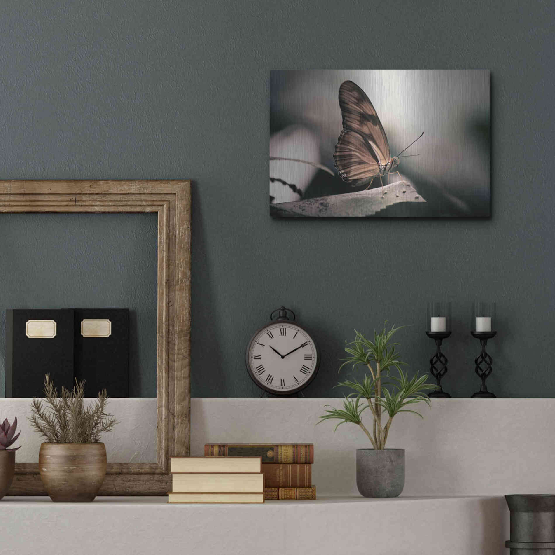 Luxe Metal Art 'Muted' by Chris Moyer, Metal Wall Art,16x12