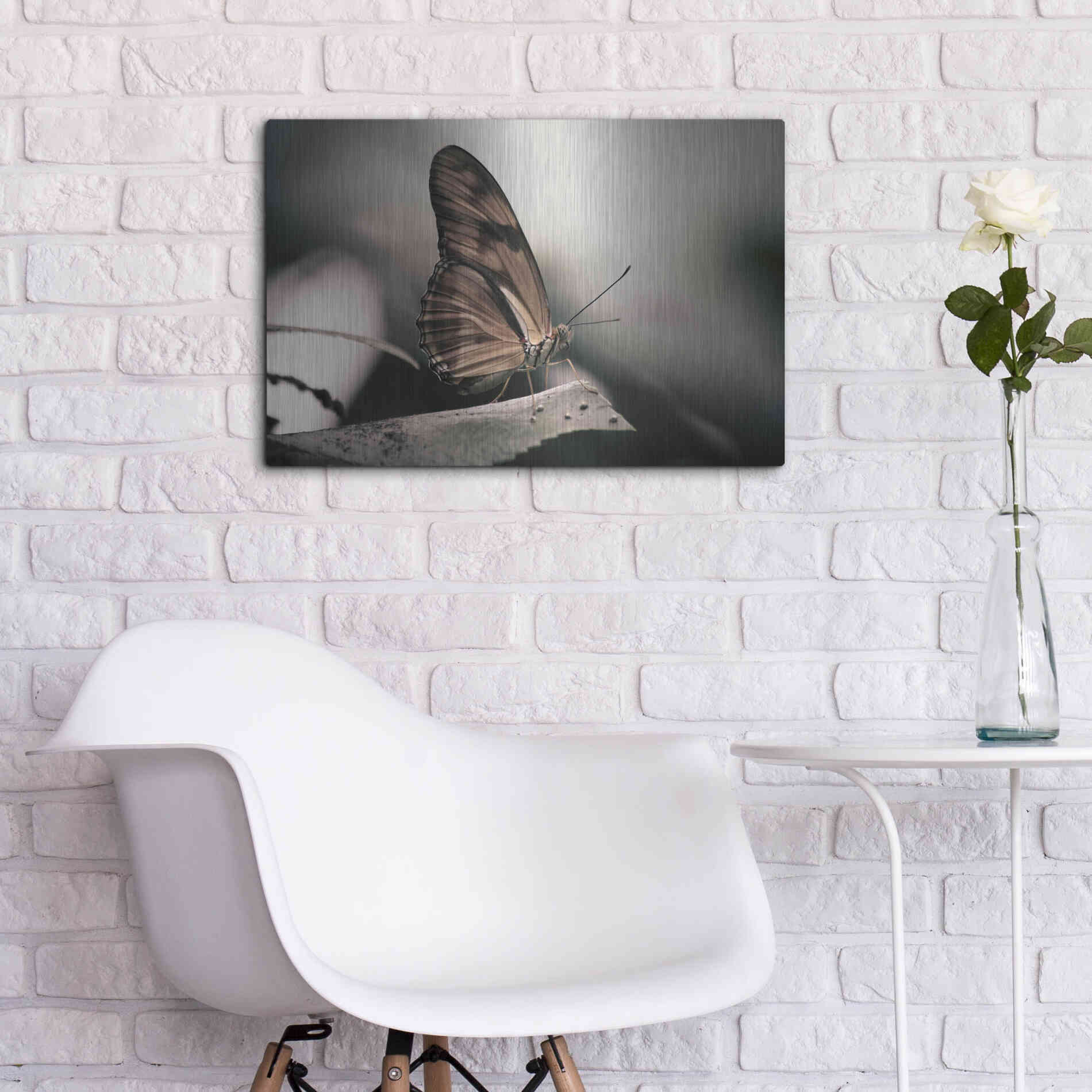 Luxe Metal Art 'Muted' by Chris Moyer, Metal Wall Art,24x16