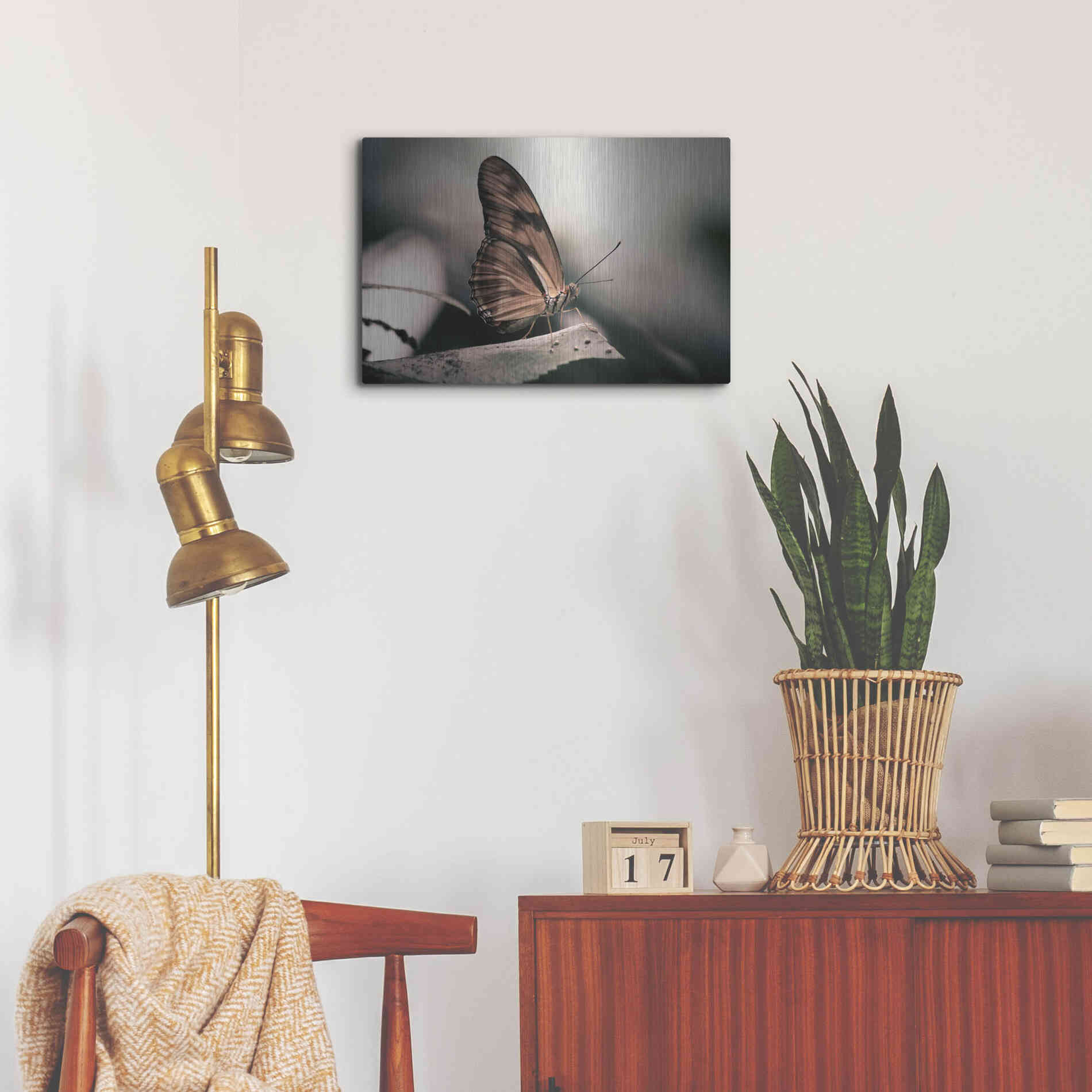 Luxe Metal Art 'Muted' by Chris Moyer, Metal Wall Art,24x16