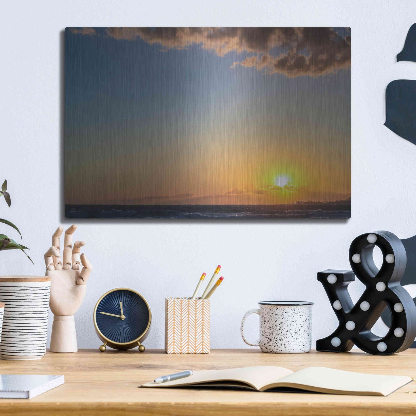 Luxe Metal Art 'My Heaven' by Chris Moyer, Metal Wall Art,16x12