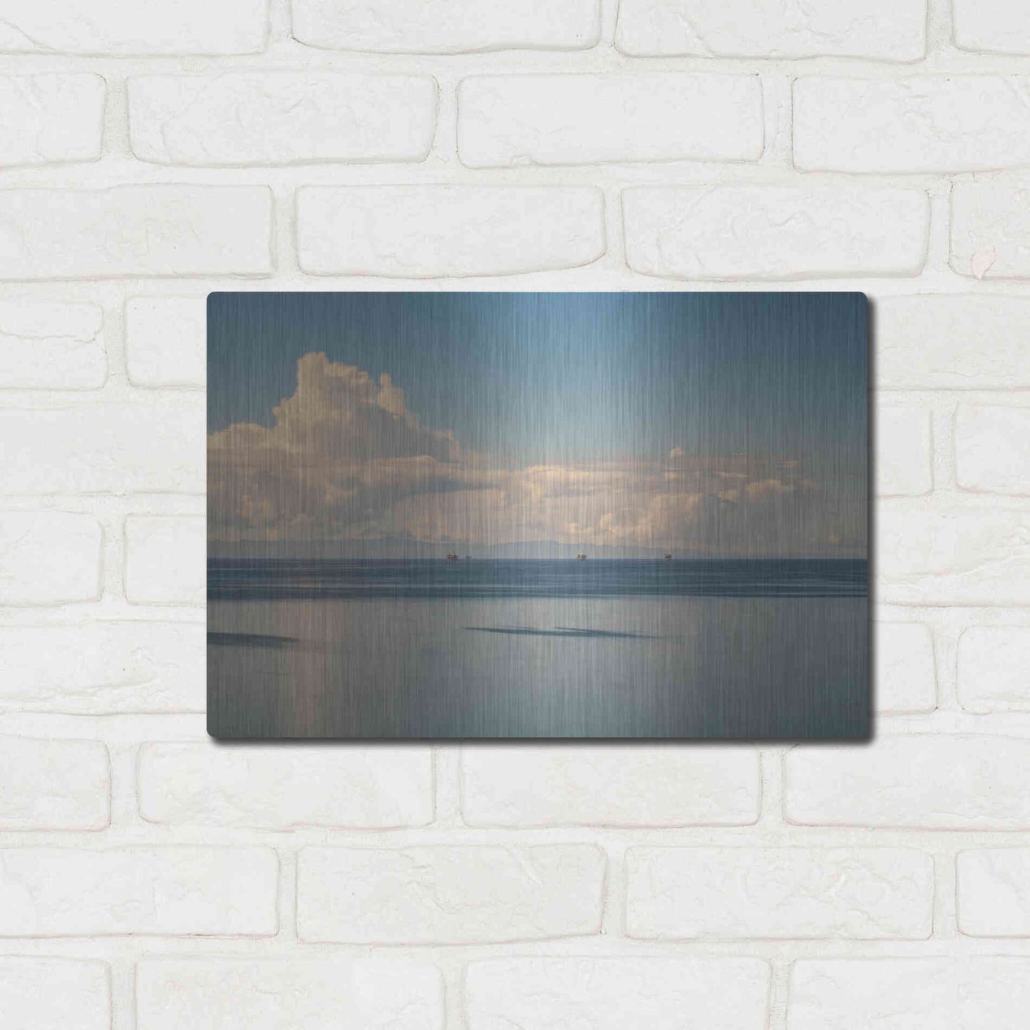 Luxe Metal Art 'Oil Rig Backdrop' by Chris Moyer, Metal Wall Art,16x12