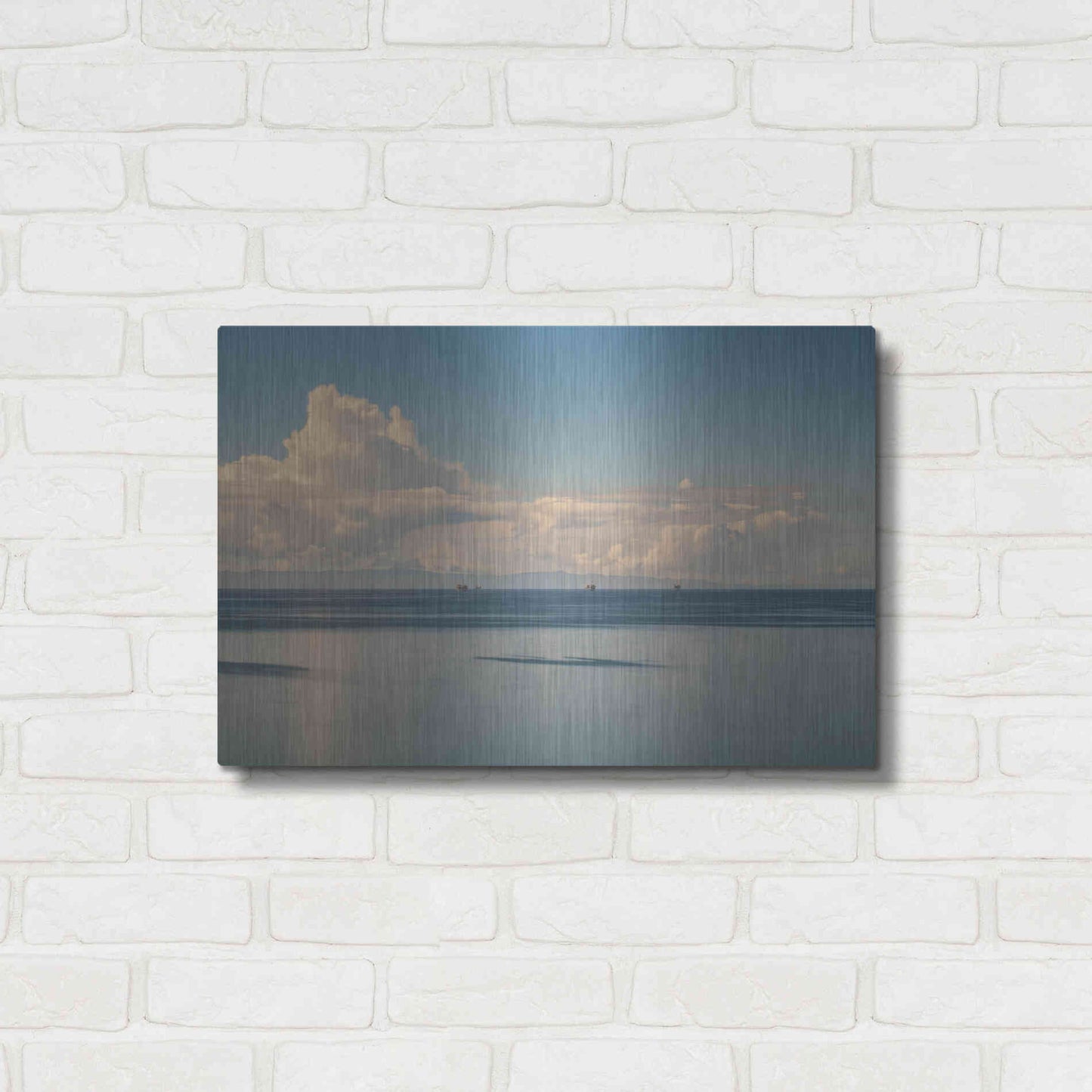 Luxe Metal Art 'Oil Rig Backdrop' by Chris Moyer, Metal Wall Art,24x16