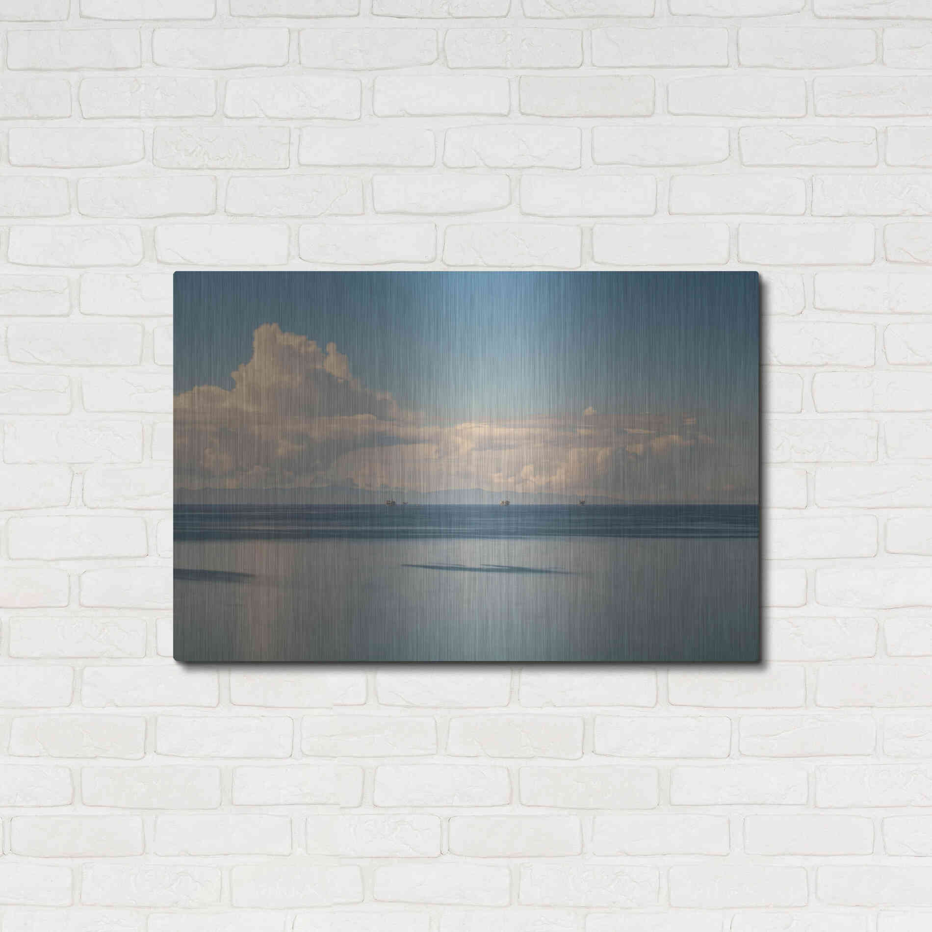 Luxe Metal Art 'Oil Rig Backdrop' by Chris Moyer, Metal Wall Art,36x24