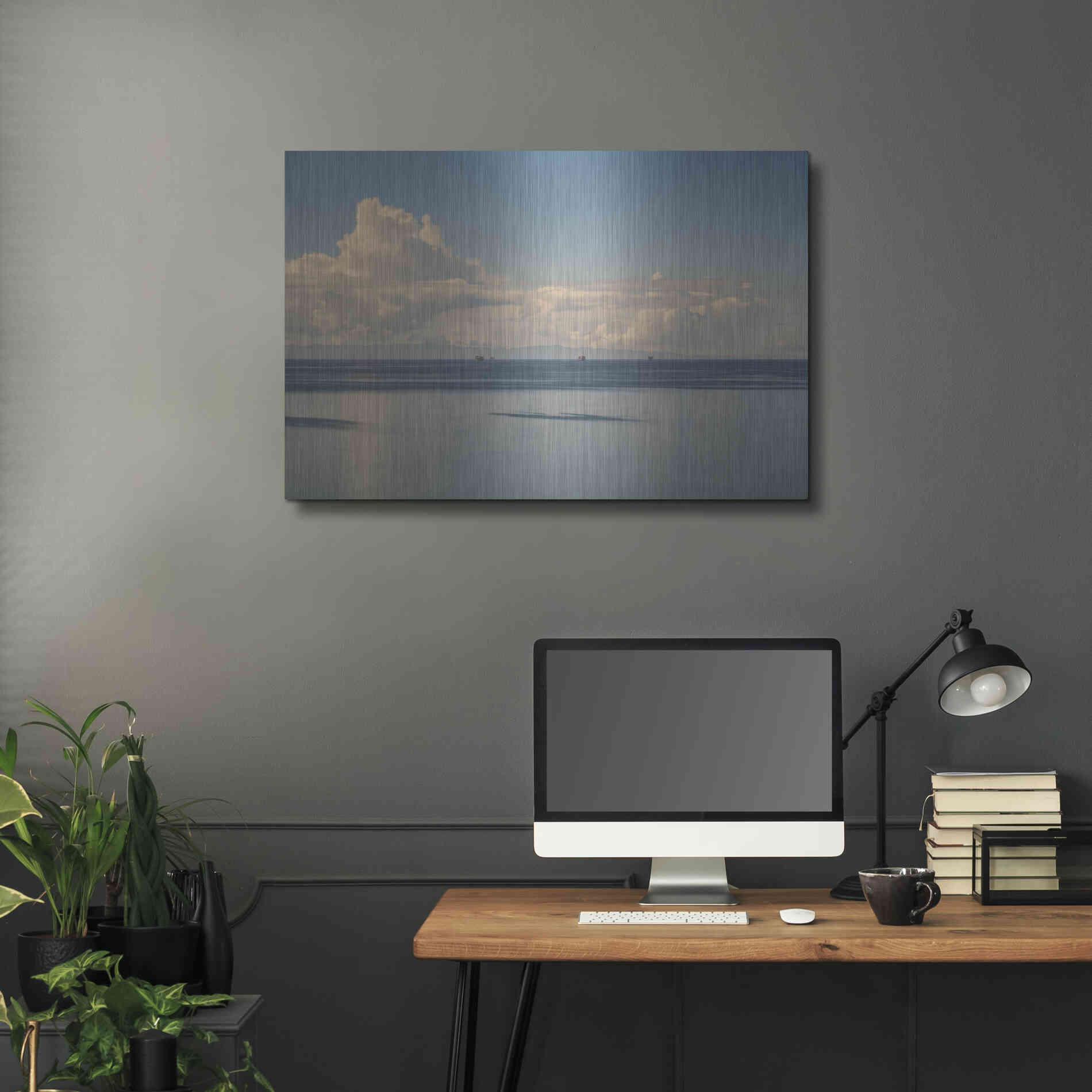 Luxe Metal Art 'Oil Rig Backdrop' by Chris Moyer, Metal Wall Art,36x24