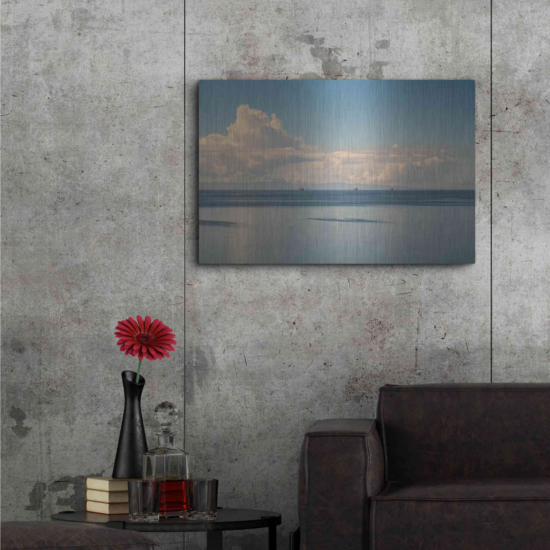 Luxe Metal Art 'Oil Rig Backdrop' by Chris Moyer, Metal Wall Art,36x24