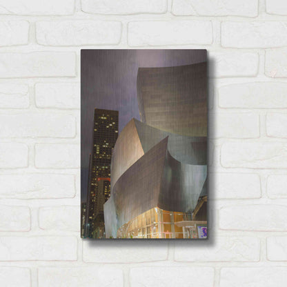 Luxe Metal Art 'Old Meets New Disney Concert Hall' by Chris Moyer, Metal Wall Art,12x16