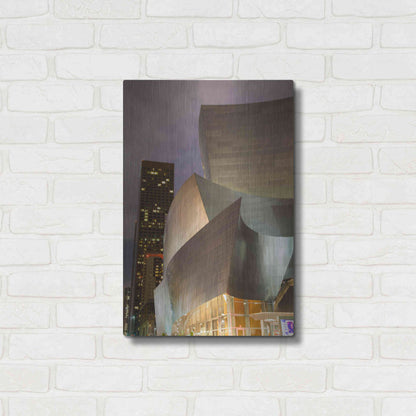 Luxe Metal Art 'Old Meets New Disney Concert Hall' by Chris Moyer, Metal Wall Art,16x24
