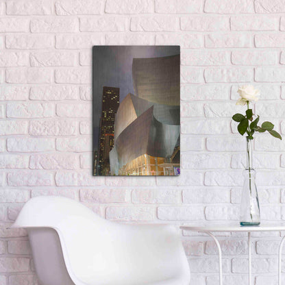Luxe Metal Art 'Old Meets New Disney Concert Hall' by Chris Moyer, Metal Wall Art,16x24
