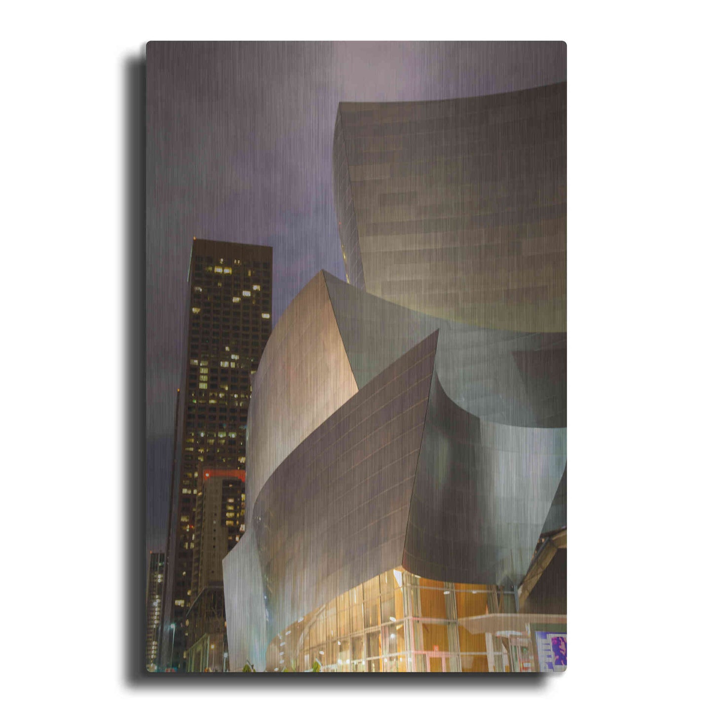 Luxe Metal Art 'Old Meets New Disney Concert Hall' by Chris Moyer, Metal Wall Art