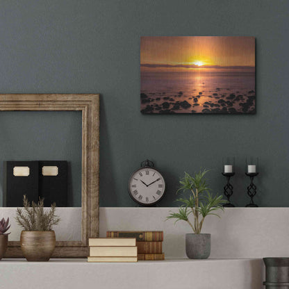 Luxe Metal Art 'Pacific Sunset' by Chris Moyer, Metal Wall Art,16x12