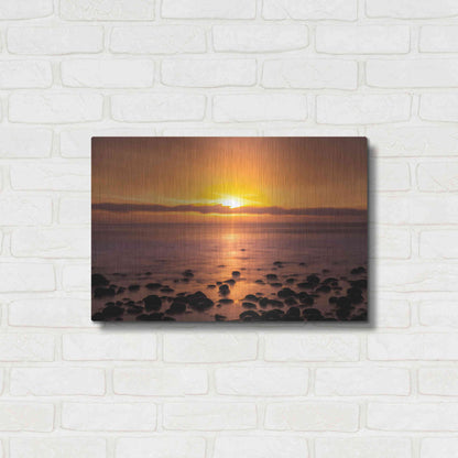 Luxe Metal Art 'Pacific Sunset' by Chris Moyer, Metal Wall Art,24x16