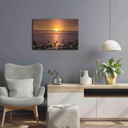 Luxe Metal Art 'Pacific Sunset' by Chris Moyer, Metal Wall Art,24x16
