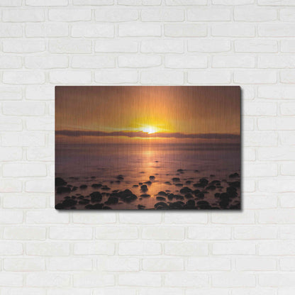 Luxe Metal Art 'Pacific Sunset' by Chris Moyer, Metal Wall Art,36x24