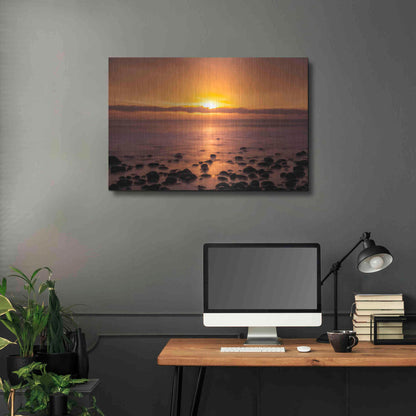 Luxe Metal Art 'Pacific Sunset' by Chris Moyer, Metal Wall Art,36x24