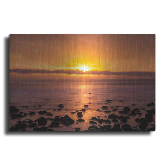 Luxe Metal Art 'Pacific Sunset' by Chris Moyer, Metal Wall Art