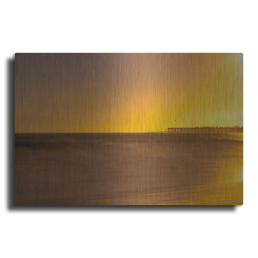 Luxe Metal Art 'Pier Orange' by Chris Moyer, Metal Wall Art