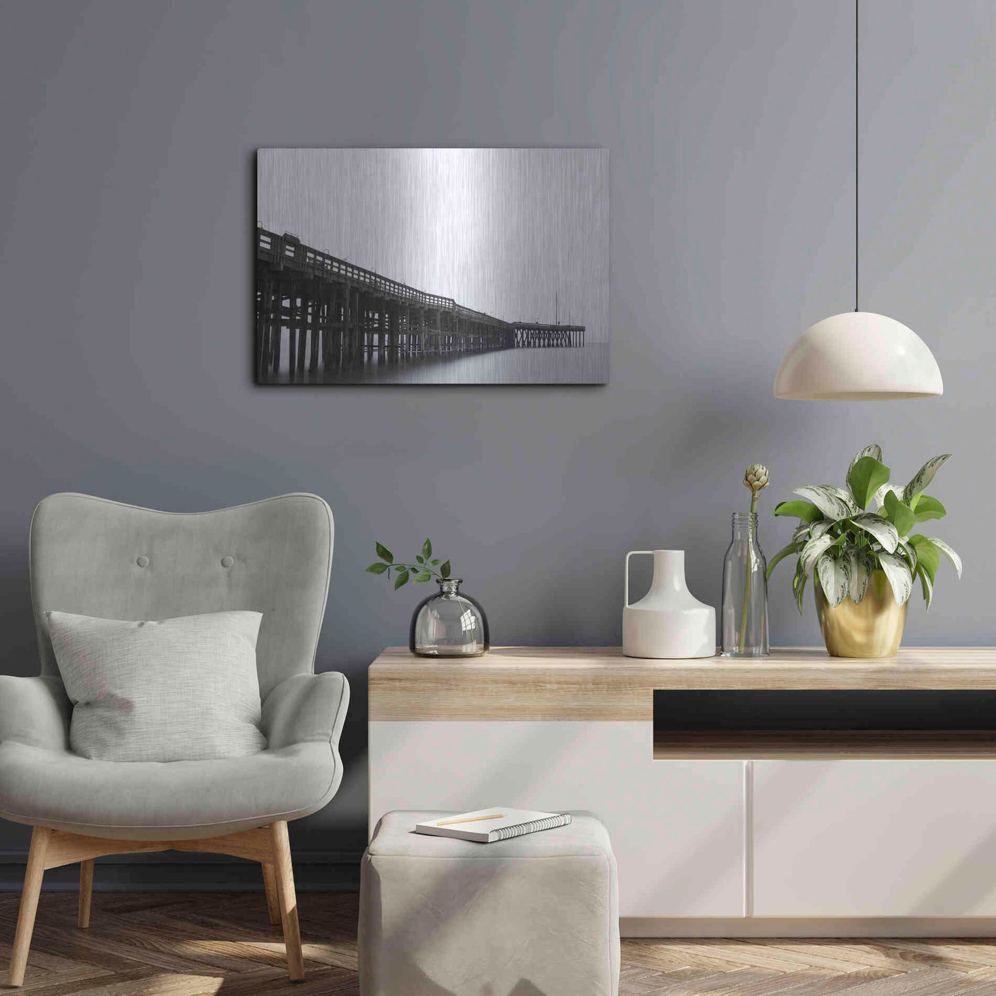 Luxe Metal Art 'Pierity' by Chris Moyer, Metal Wall Art,24x16