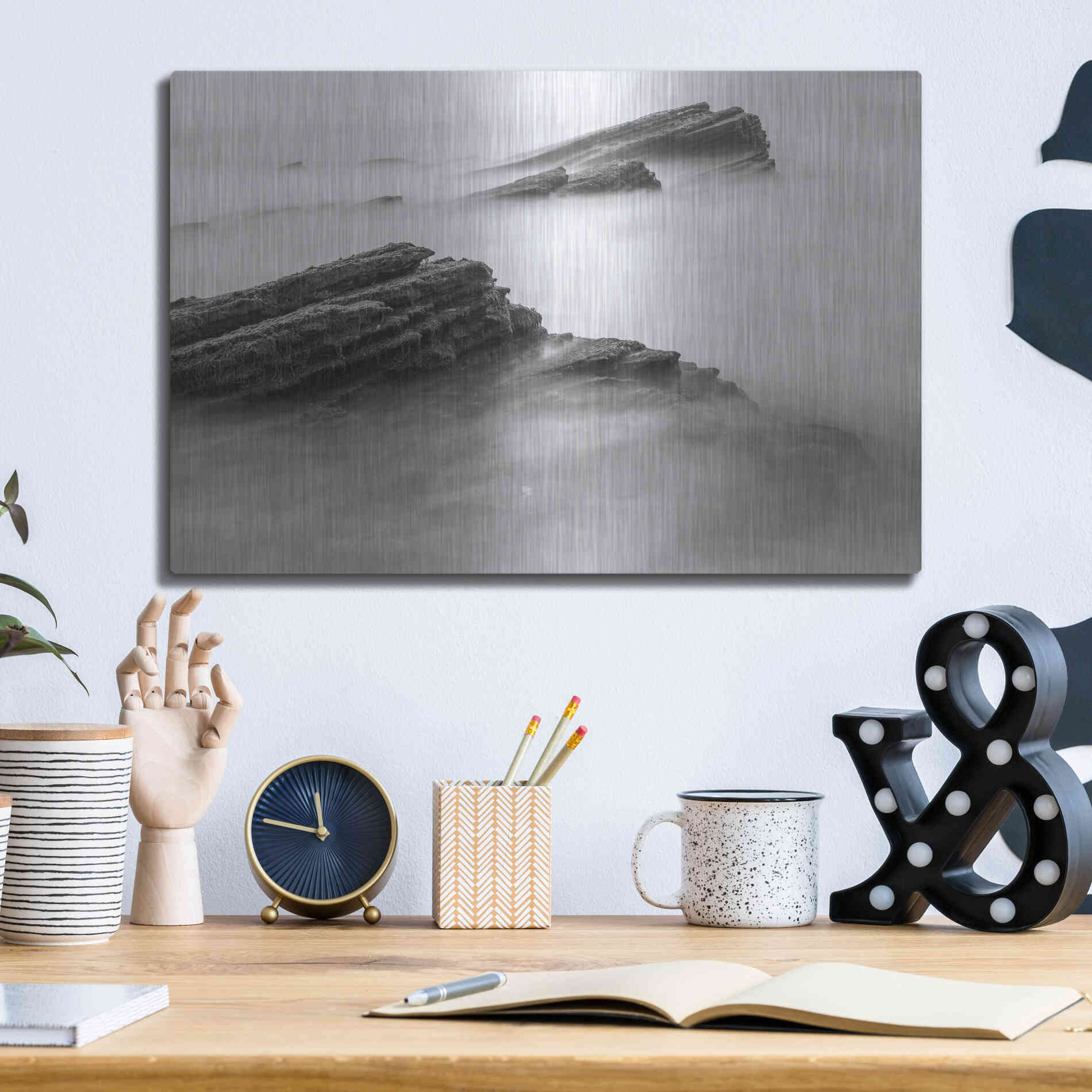 Luxe Metal Art 'Reaching Through' by Chris Moyer, Metal Wall Art,16x12