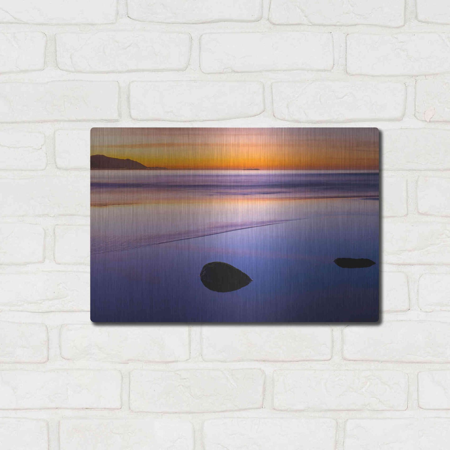 Luxe Metal Art 'Rincon Reflections' by Chris Moyer, Metal Wall Art,16x12