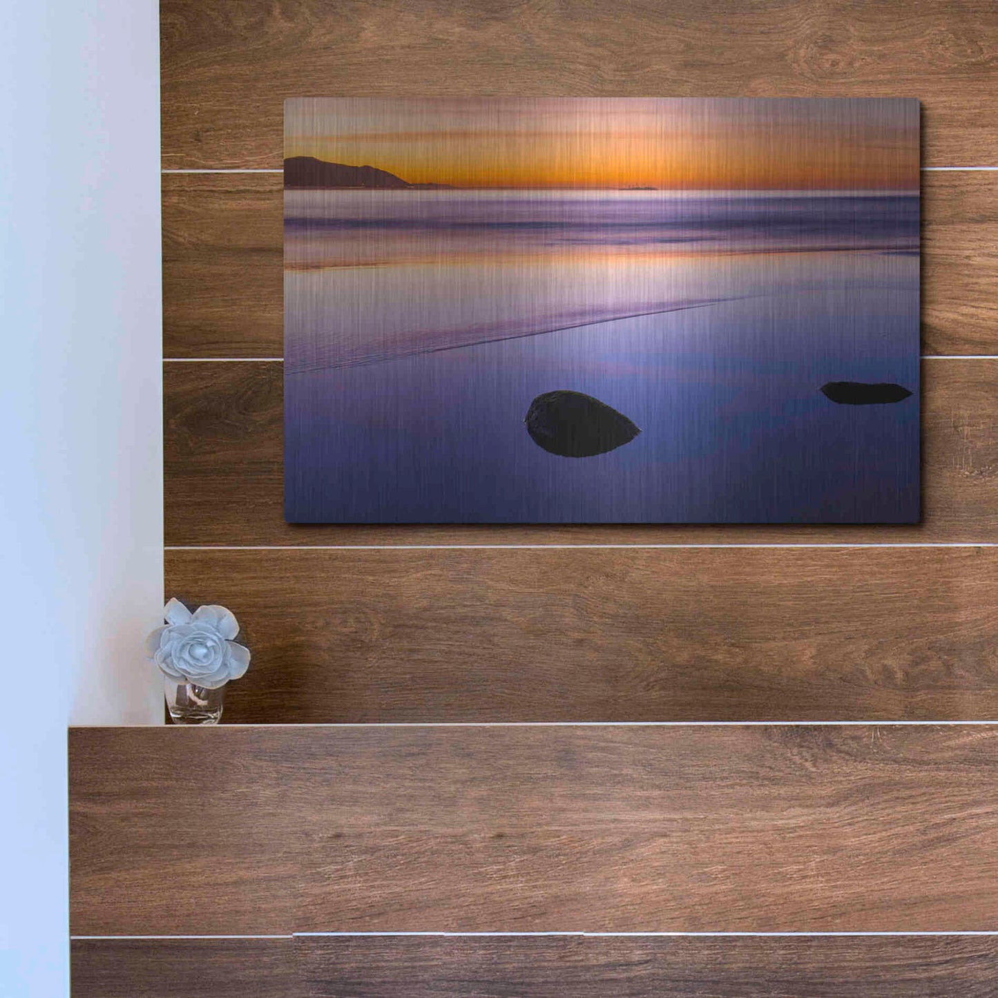 Luxe Metal Art 'Rincon Reflections' by Chris Moyer, Metal Wall Art,16x12