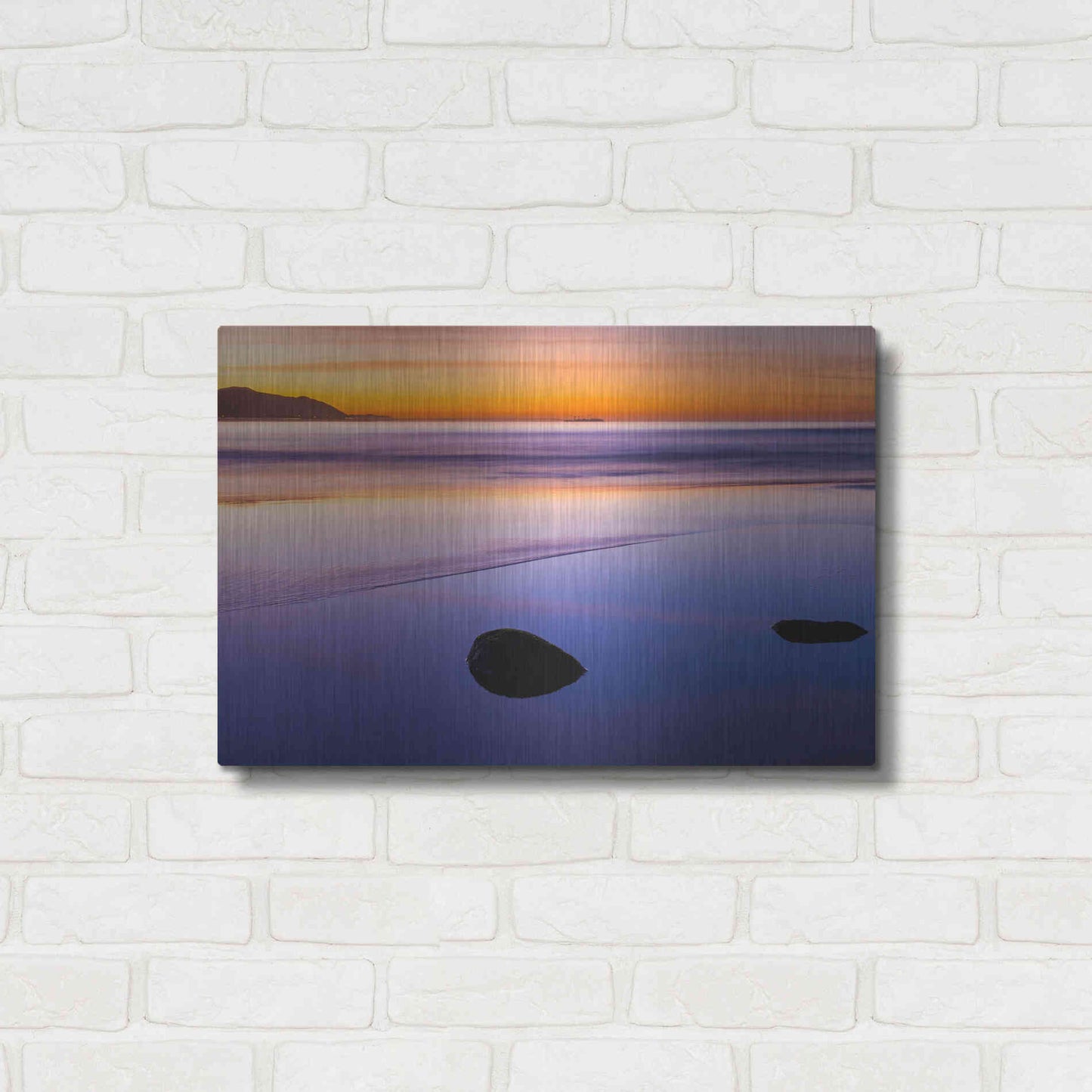 Luxe Metal Art 'Rincon Reflections' by Chris Moyer, Metal Wall Art,24x16