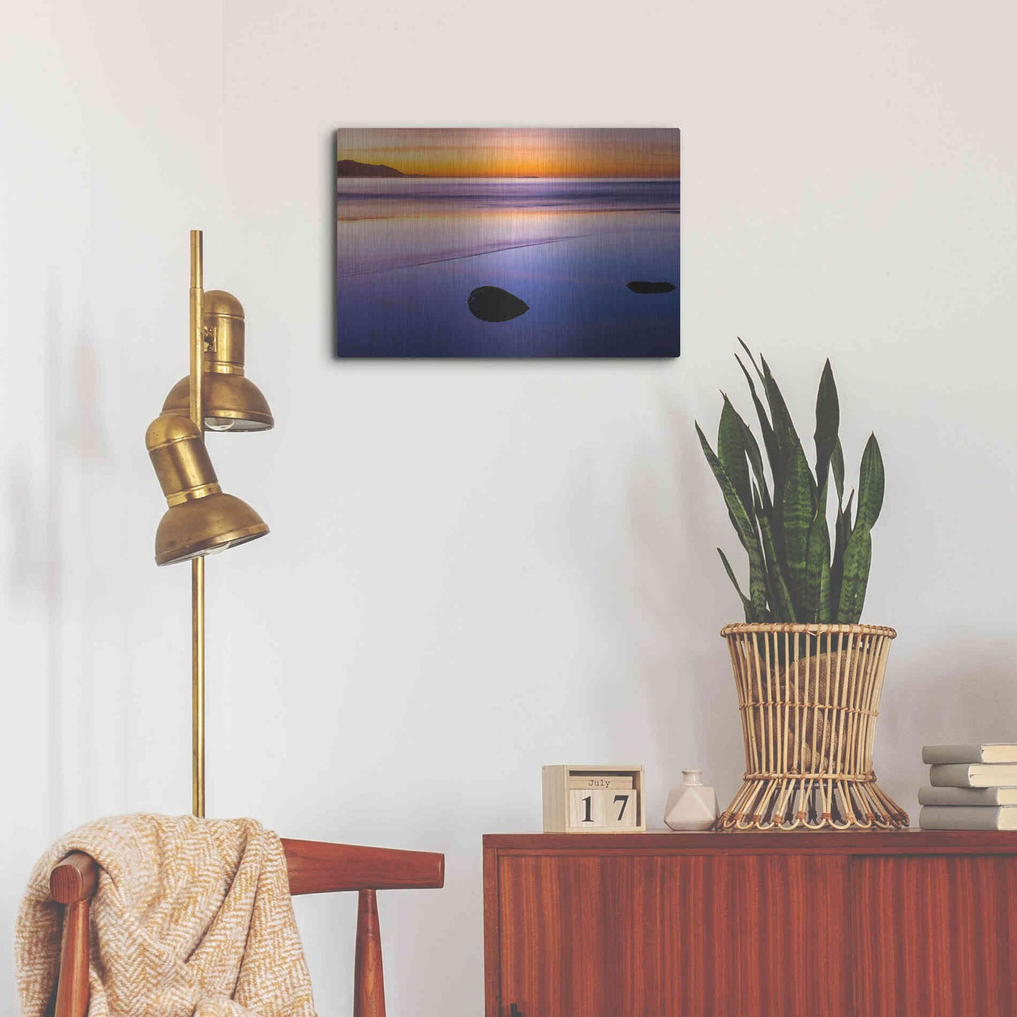 Luxe Metal Art 'Rincon Reflections' by Chris Moyer, Metal Wall Art,24x16