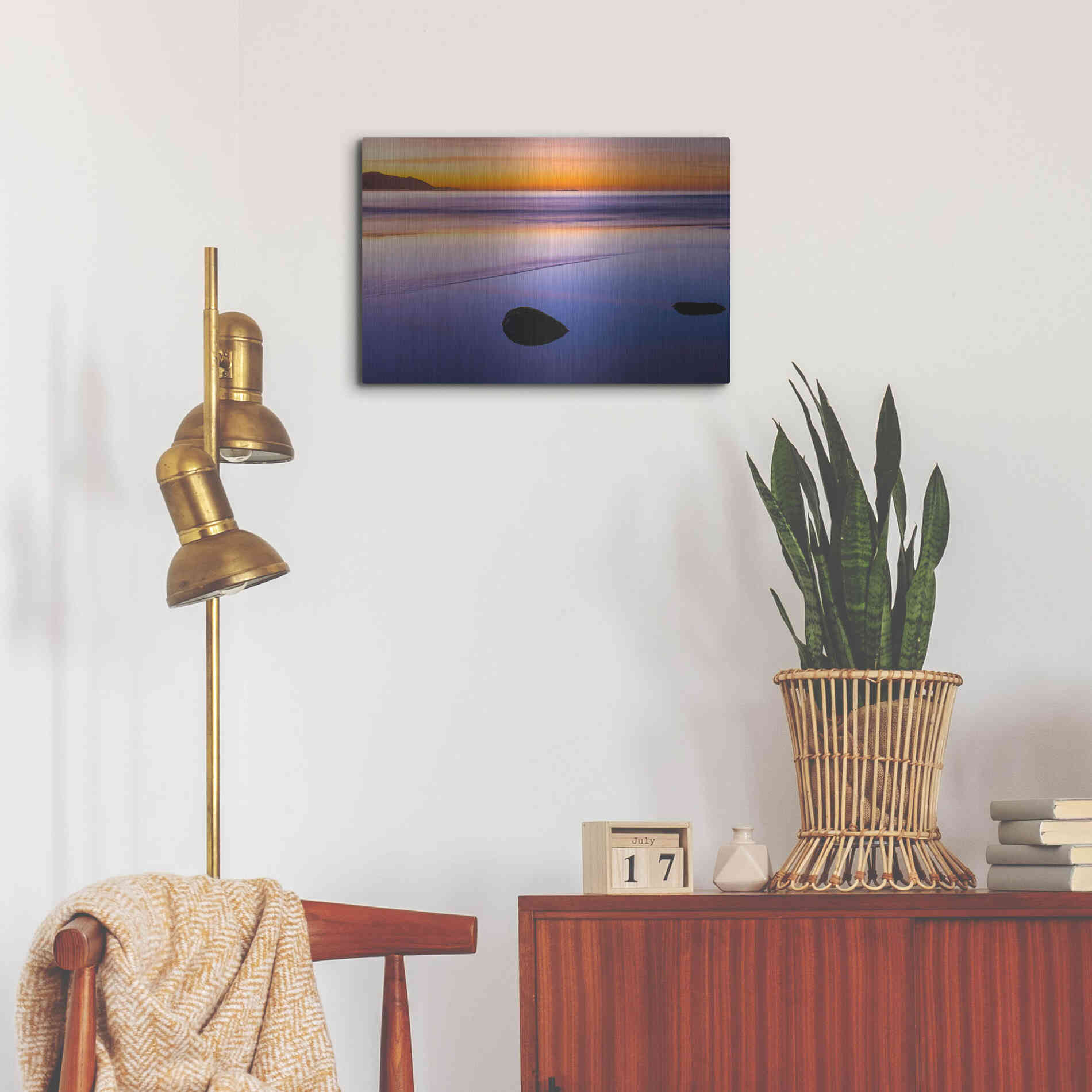 Luxe Metal Art 'Rincon Reflections' by Chris Moyer, Metal Wall Art,24x16