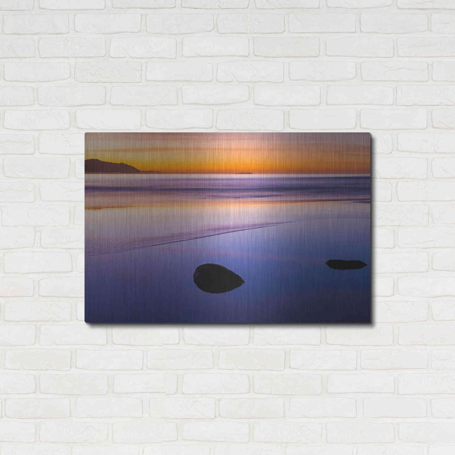 Luxe Metal Art 'Rincon Reflections' by Chris Moyer, Metal Wall Art,36x24