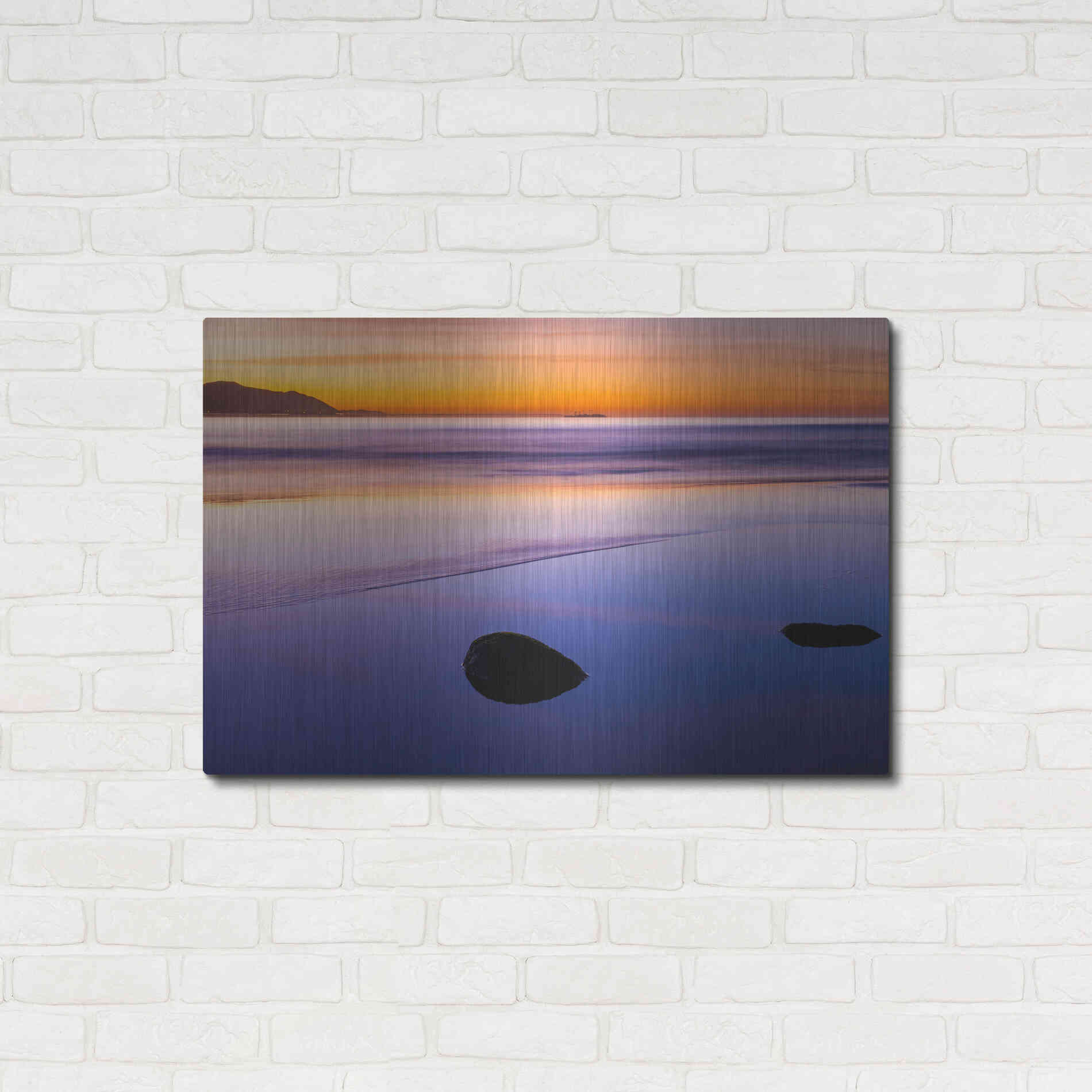 Luxe Metal Art 'Rincon Reflections' by Chris Moyer, Metal Wall Art,36x24