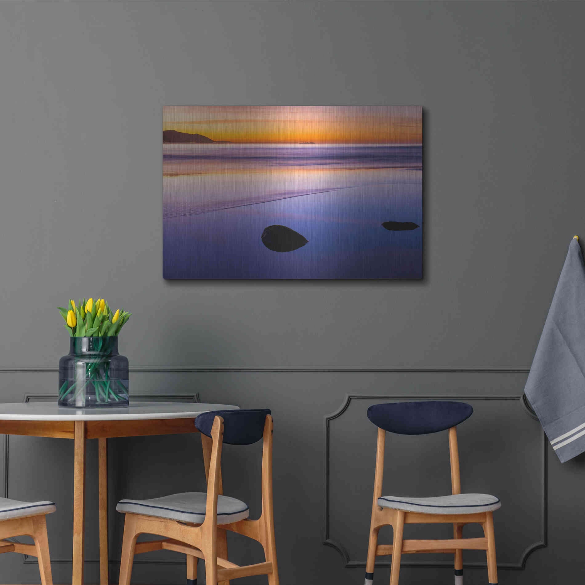 Luxe Metal Art 'Rincon Reflections' by Chris Moyer, Metal Wall Art,36x24