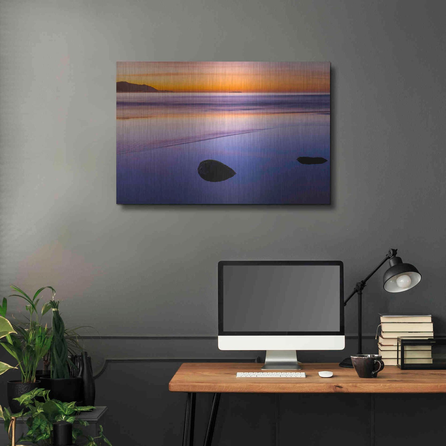 Luxe Metal Art 'Rincon Reflections' by Chris Moyer, Metal Wall Art,36x24