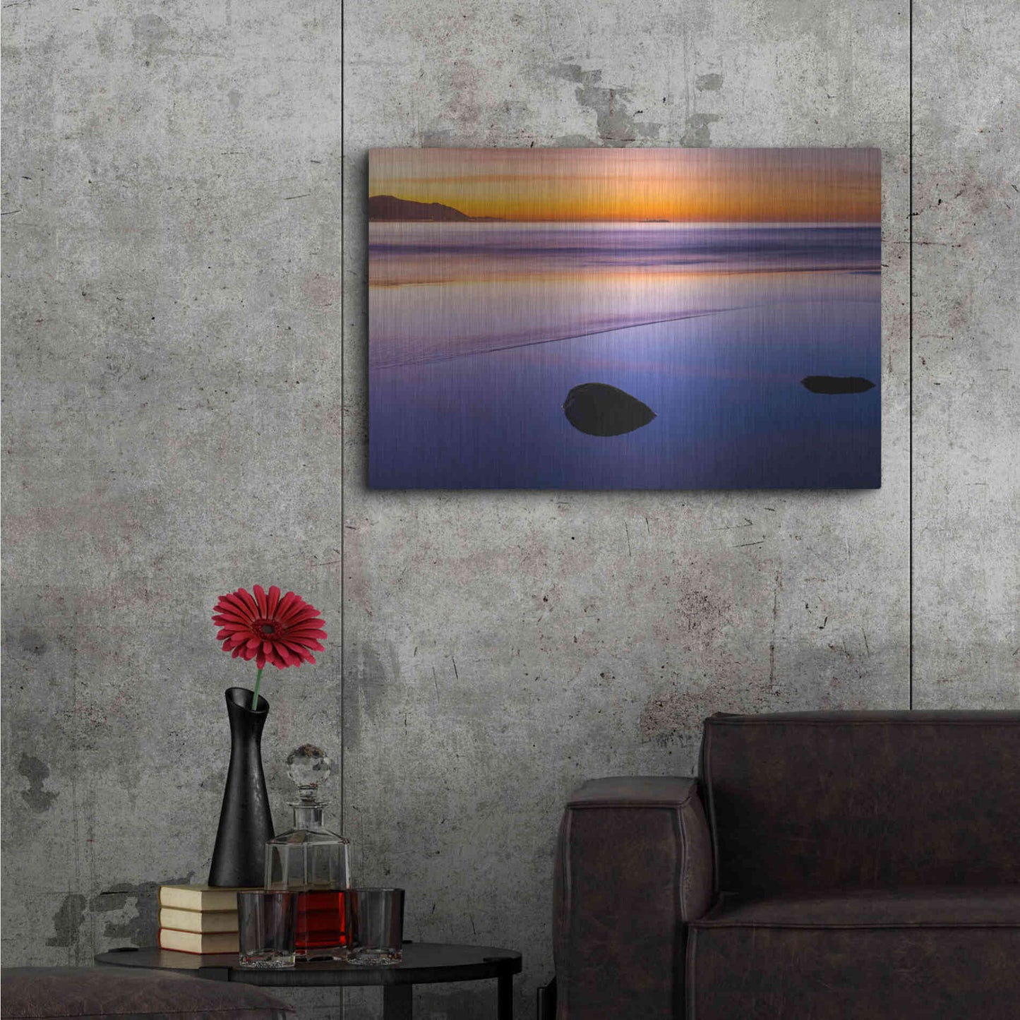 Luxe Metal Art 'Rincon Reflections' by Chris Moyer, Metal Wall Art,36x24