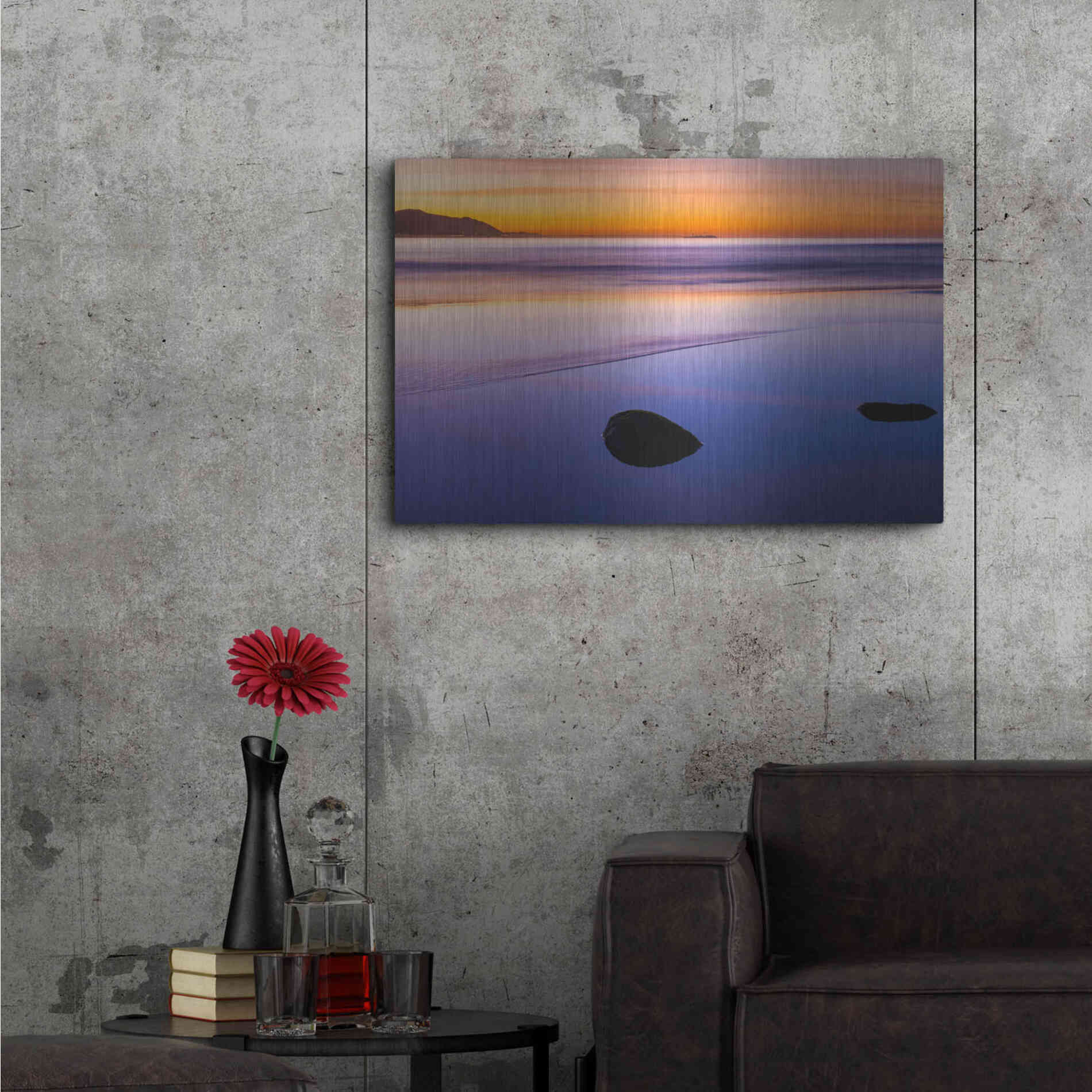 Luxe Metal Art 'Rincon Reflections' by Chris Moyer, Metal Wall Art,36x24