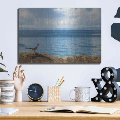 Luxe Metal Art 'Road Runner View' by Chris Moyer, Metal Wall Art,16x12