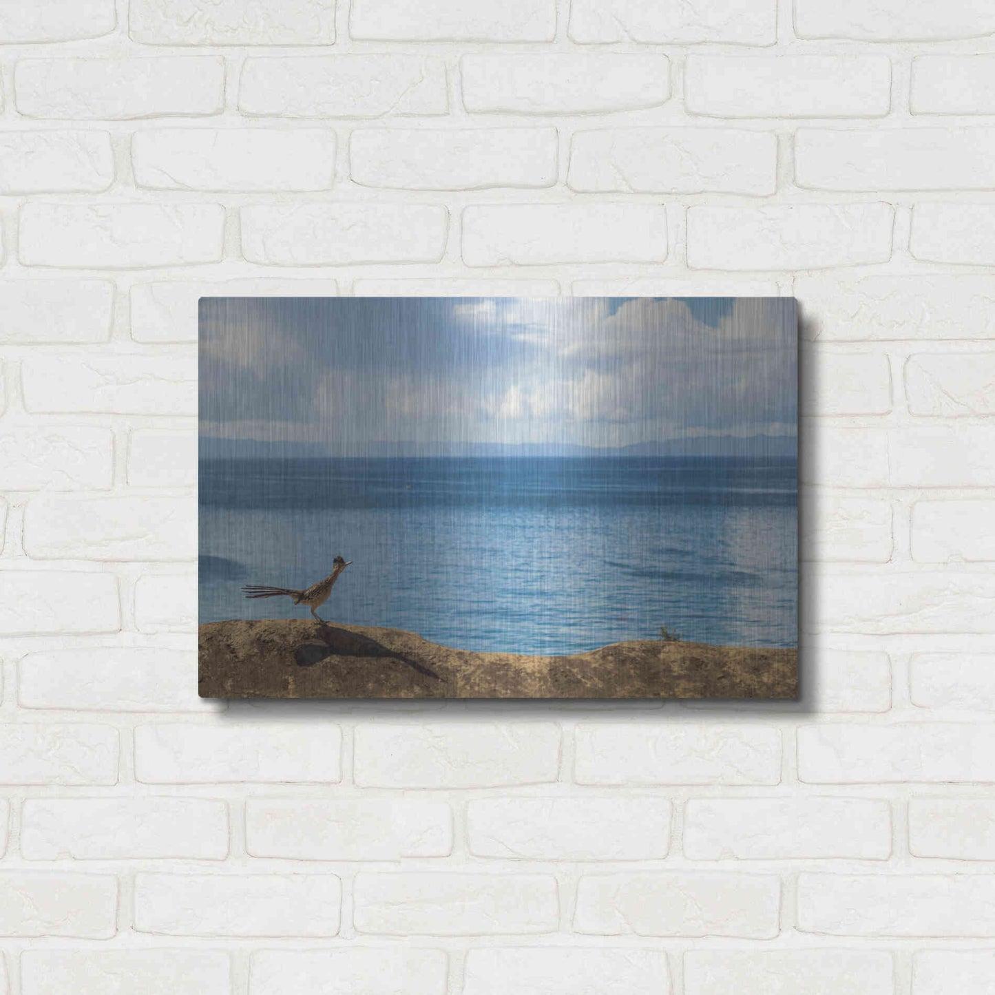 Luxe Metal Art 'Road Runner View' by Chris Moyer, Metal Wall Art,24x16