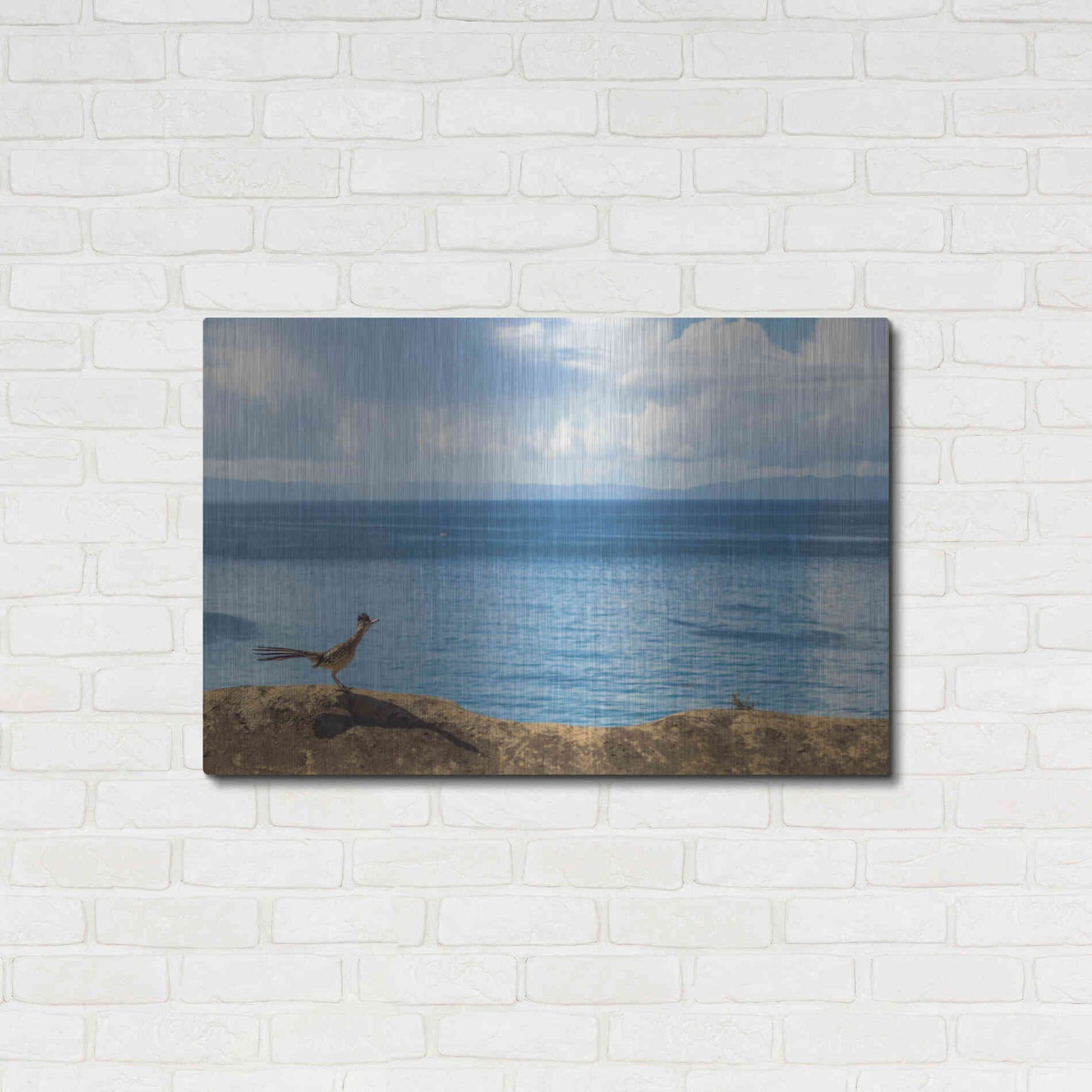 Luxe Metal Art 'Road Runner View' by Chris Moyer, Metal Wall Art,36x24