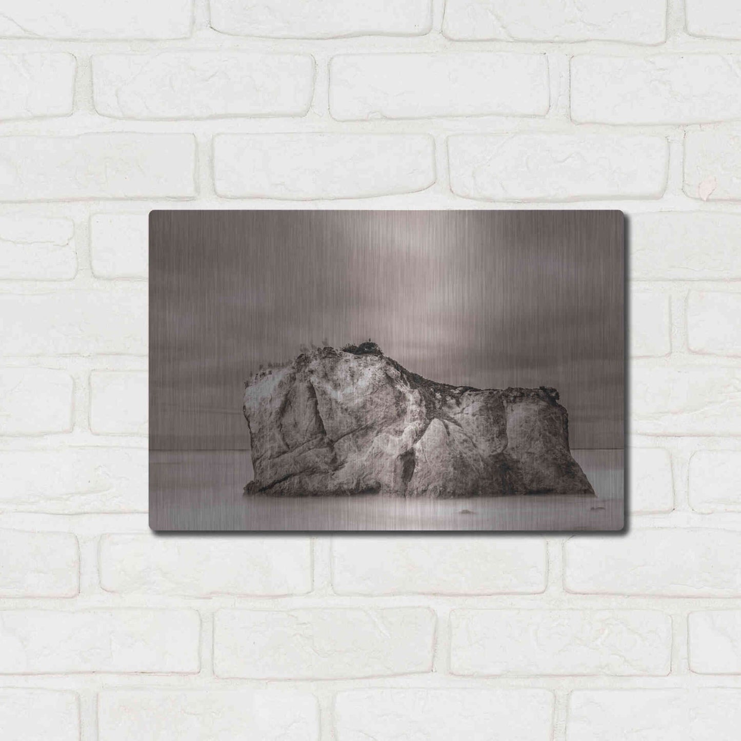 Luxe Metal Art 'Rock Solid' by Chris Moyer, Metal Wall Art,16x12
