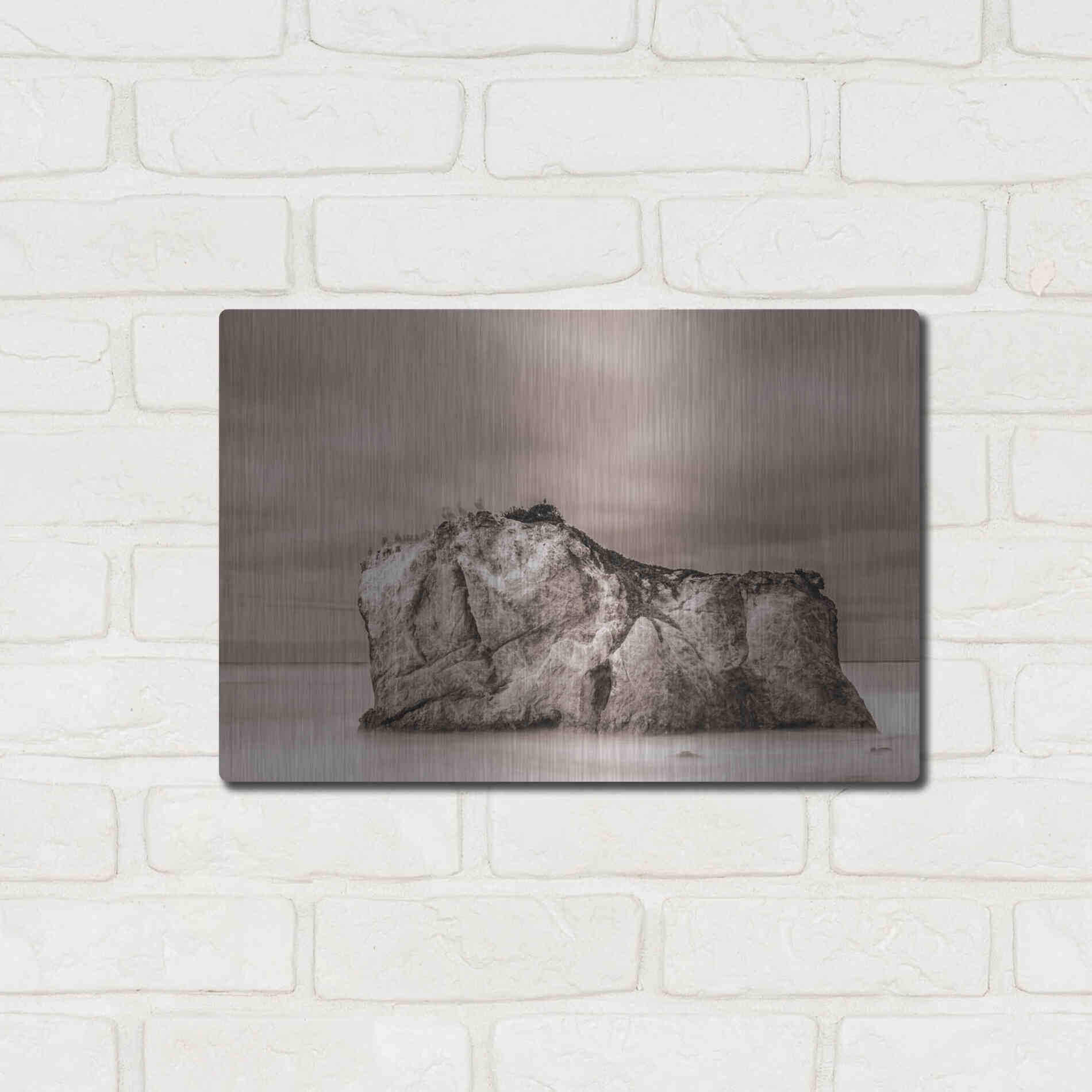 Luxe Metal Art 'Rock Solid' by Chris Moyer, Metal Wall Art,16x12