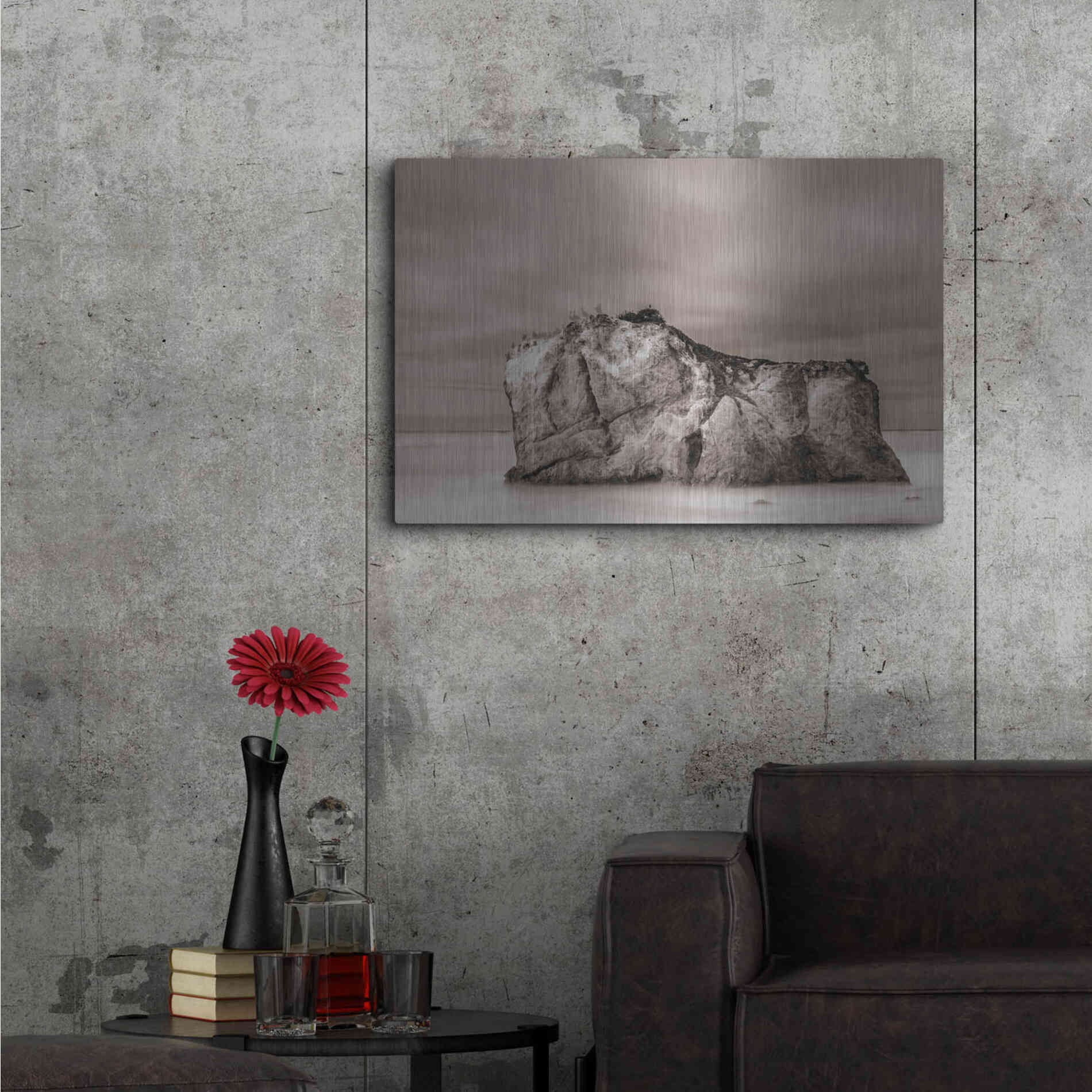 Luxe Metal Art 'Rock Solid' by Chris Moyer, Metal Wall Art,36x24