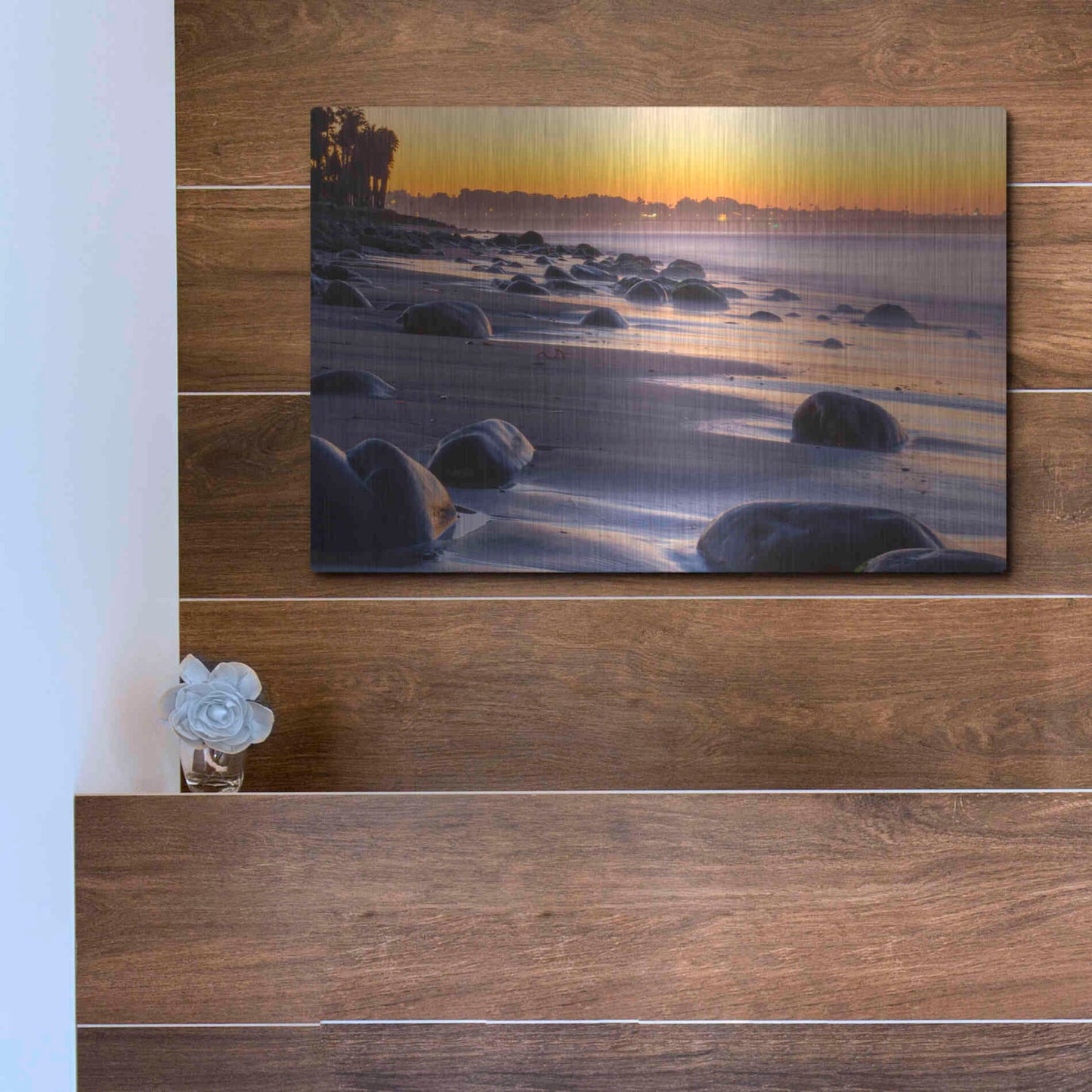 Luxe Metal Art 'Rocky Reflections' by Chris Moyer, Metal Wall Art,16x12