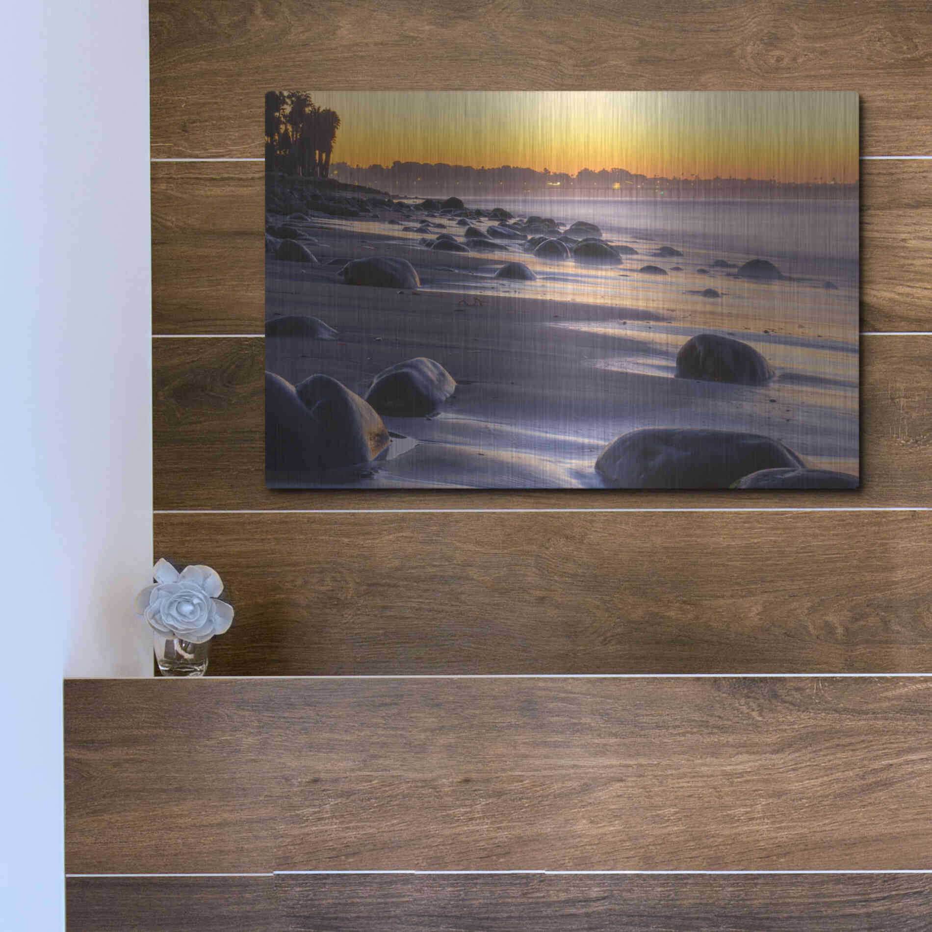 Luxe Metal Art 'Rocky Reflections' by Chris Moyer, Metal Wall Art,16x12