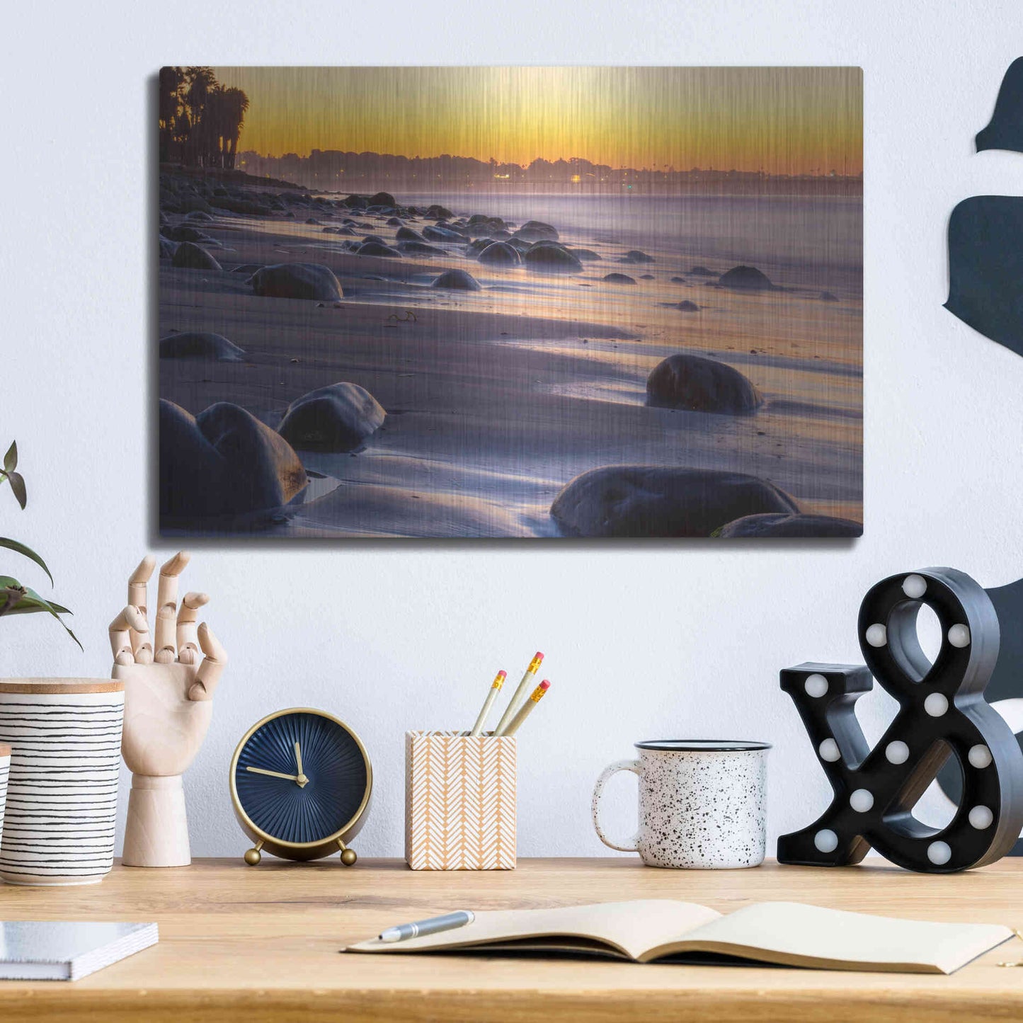 Luxe Metal Art 'Rocky Reflections' by Chris Moyer, Metal Wall Art,16x12