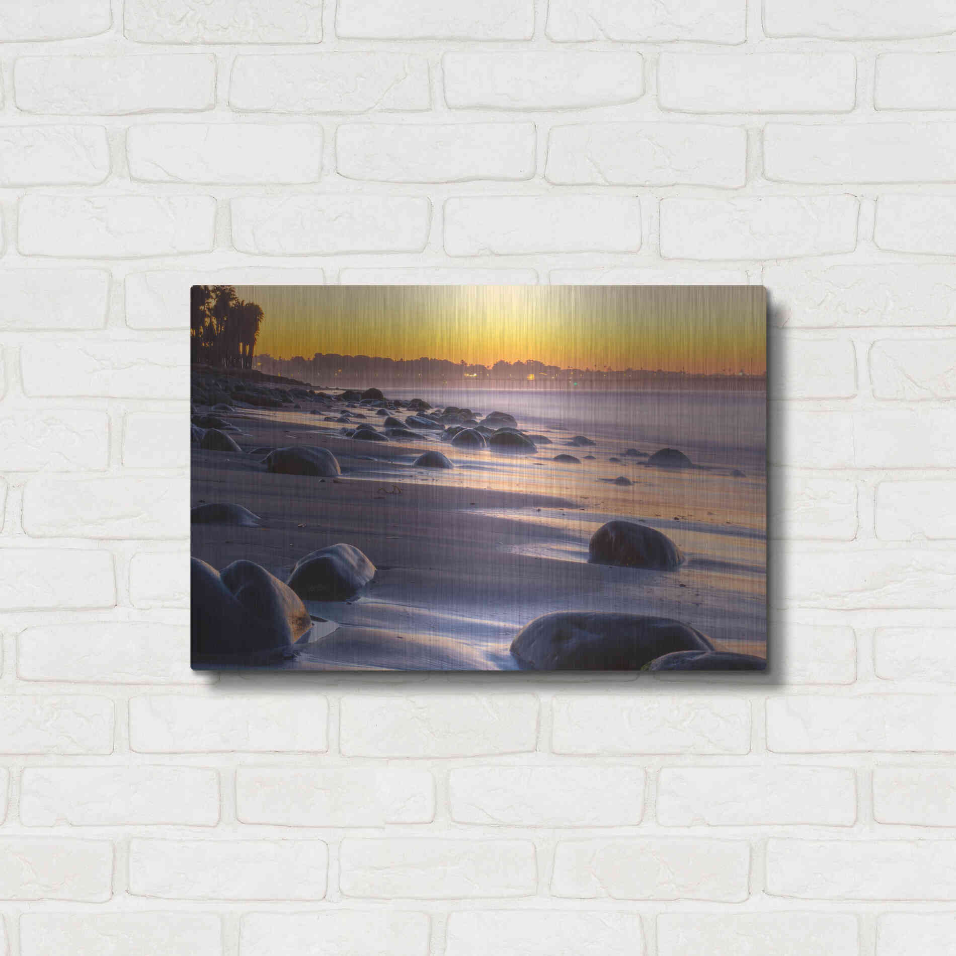 Luxe Metal Art 'Rocky Reflections' by Chris Moyer, Metal Wall Art,24x16