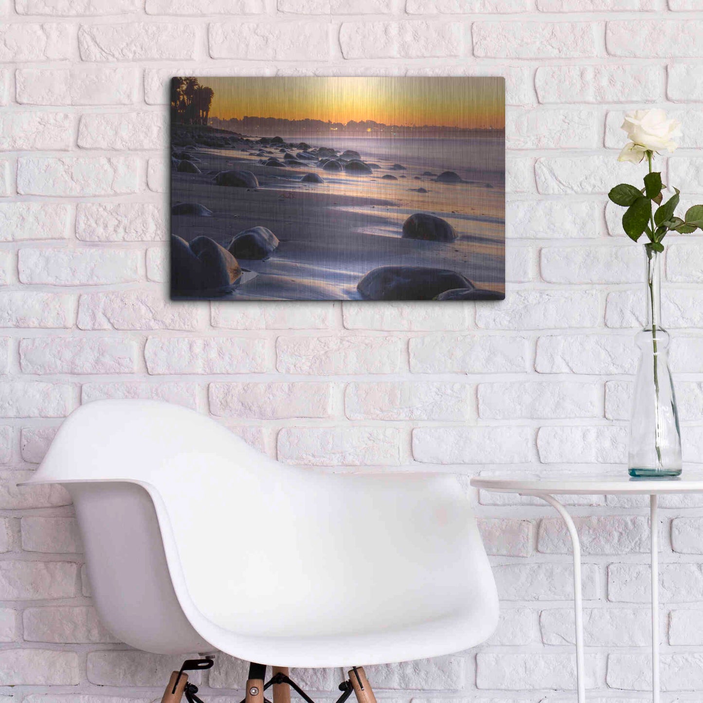 Luxe Metal Art 'Rocky Reflections' by Chris Moyer, Metal Wall Art,24x16